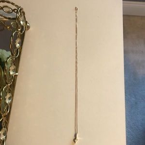 14k rose gold chain with 14k diamond charm